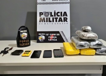 Força Tática prende quatro homens por tráfico e apreende seis tabletes de maconha