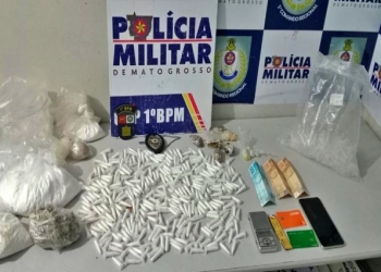 Traficante é preso pela Polícia Militar com mais de 300 porções de drogas