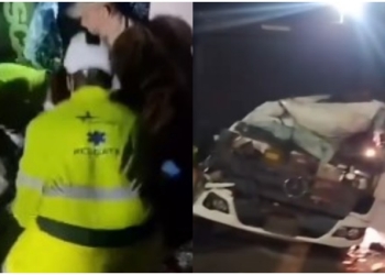 Motorista é socorrido preso as ferragens após acidente entre duas carretas