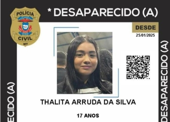 Garota de 17 anos desaparece em Várzea Grande e familiares pedem ajuda para localizá-la