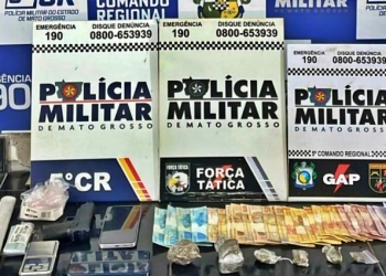 Força Tática fecha ponto de venda de drogas e prende faccionados em Barra do Garças