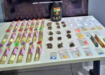 Traficante é preso e adolescente é apreendido com frascos de lança perfume