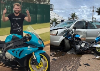 Influencer morre durante acidente entre moto de alta cilindrada e caminhonete