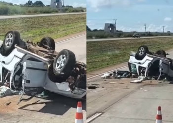 Adolescente morre após ser arremessado de carro em acidente na BR-364; veja vídeo