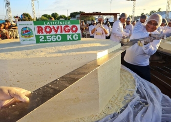 Indústria de Mato Grosso prepara novo recorde com maior queijo frescal do Brasil