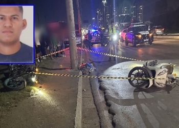 Vigilante morre após perder o controle da motocicleta e colidir contra um poste