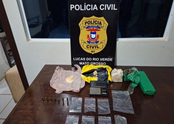 Traficante é preso pela Polícia Civil com drogas, munições e apetrechos