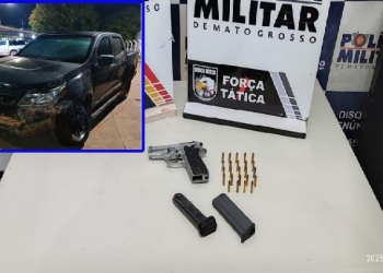 Suspeitos de matar homem a tiros são capturados após caminhonete quebrar em estrada de Cáceres