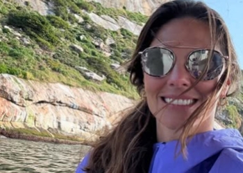 Daniella Sarahyba se encanta ao ver baleias pela primeira vez no Rio: ‘Que experiência!’