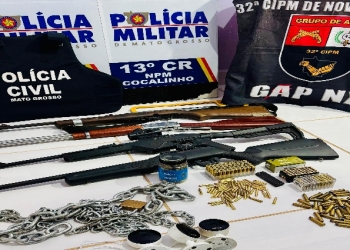 Policiais de MT frustram 57ª invasão de terras, prendem seis suspeitos e apreendem arsenal de armas