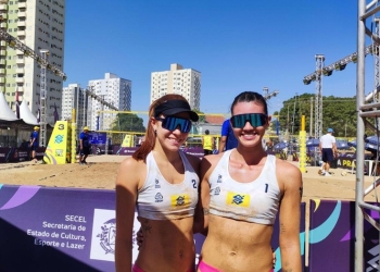 Atletas do programa  OlimpusMT disputam o torneio principal do Circuito Brasileiro de Vôlei de Praia