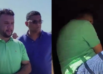 Empresário acusado de matar ex-jogador de vôlei deixa delegacia em silêncio; vídeo