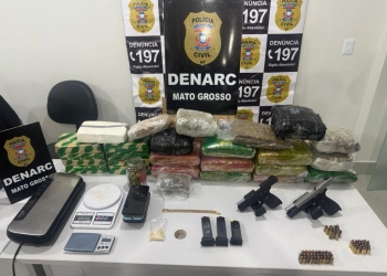 Quatro são presos com arsenal e grande quantidade de drogas em apartamento usado por facção