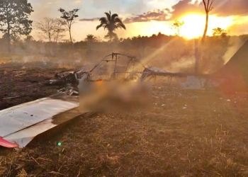 Piloto morre carbonizado após avião cair em pista de pouso no interior de MT; veja vídeo