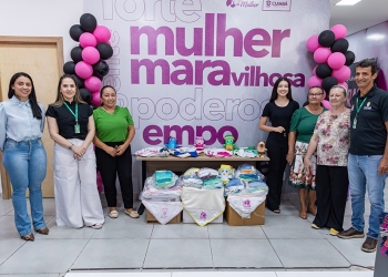 Secretaria da Mulher recebe kits de enxoval confeccionados pelo Clube de Mães Sinhá Maria