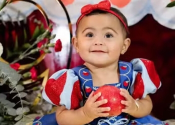 Graciele Lacerda e Zezé celebram nove meses da filha Clara: ‘Branca de Neve’