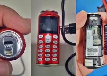 Celular disfarçado de lata de Coca-Cola é apreendido em centro de detenção