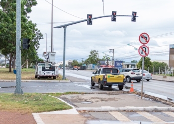 Cuiabá conta com semáforos operando com contador regressivo para pedestres