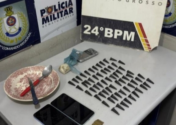 Polícia Militar prende homem e apreende 64 porções de cocaína em Cuiabá