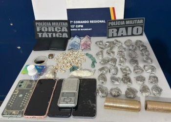 Polícia Militar prende três faccionados e apreende drogas em Barra do Bugres