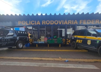 Três traficantes são presos transportando 485 tabletes de maconha na BR-163