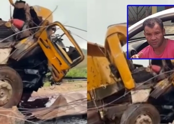 Caminhoneiro de MT morre em colisão entre veículos de carga na BR-158