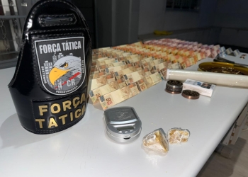 Força Tática prende homem com pasta base, balança e mais de R$ 2,5 mil em MT