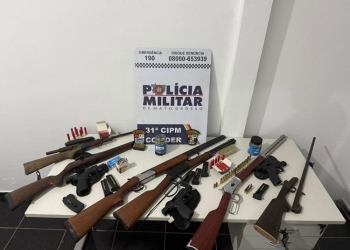 Patrulha Rural prende cinco homens e apreende nove armas de fogo
