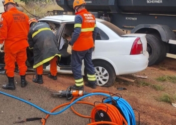 Motorista morre preso às ferragens após colisão na MT-250