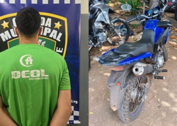 Moto sem placa chama atenção da GM e motociclista é preso com drogas