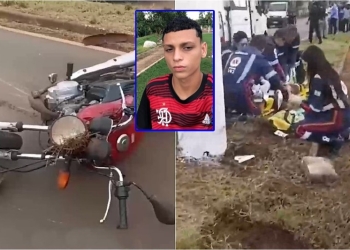 Adolescente de 16 anos morre e irmão gêmeo é socorrido em estado grave após moto atingir poste
