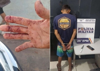 Tentativa de reação durante roubo deixa homem ferido e leva à prisão de suspeito