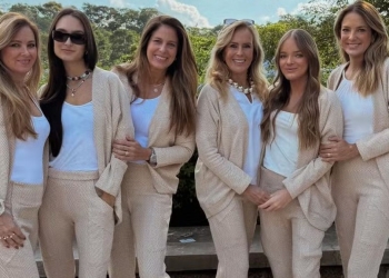 Ticiane Pinheiro reúne mulheres da família com looks combinando na Páscoa: ‘Familia’