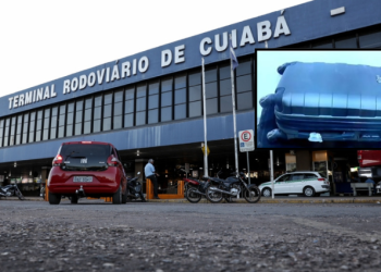 Homem surta na rodoviária de Cuiabá e polícia encontra mala com R$ 13 mil em dinheiro