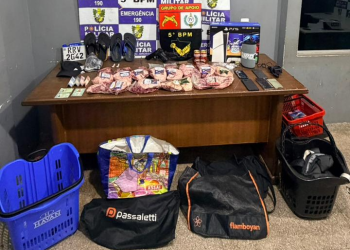 Quadrilha é presa com Playstation cinco e 15 quilos de picanhas após roubo na loja Americanas