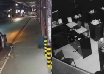Criminosos invadem loja de celulares e furtam aparelhos no CPA II; veja vídeo