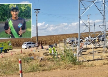 Trabalhador morre após cair de torre de telefonia de 19 metros às margens da BR-163