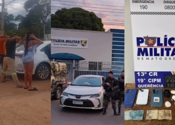 Quadrilha é presa pela PM com Corolla clonado e porções de cocaína