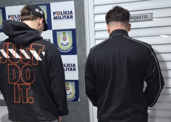 Dupla é presa após pichar e provocar princípio de incêndio em shopping de Cuiabá