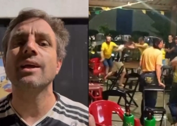 Vereador se envolve em briga em bar durante transmissão de jogo; veja vídeos