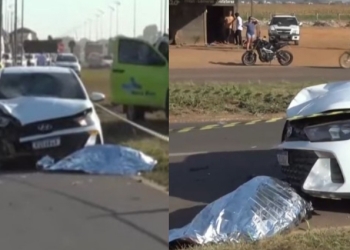 Motociclista morre após ser atingida e arrastada por carro na BR-163
