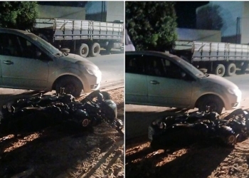 Motociclista é socorrida após ser atingida por motorista embriagado que seguia na contramão