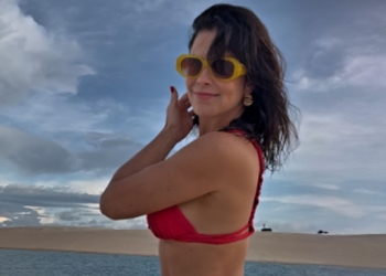 Samara Felippo exibe bronzeado e revela curiosidades pessoais em trend: ‘Viciada’